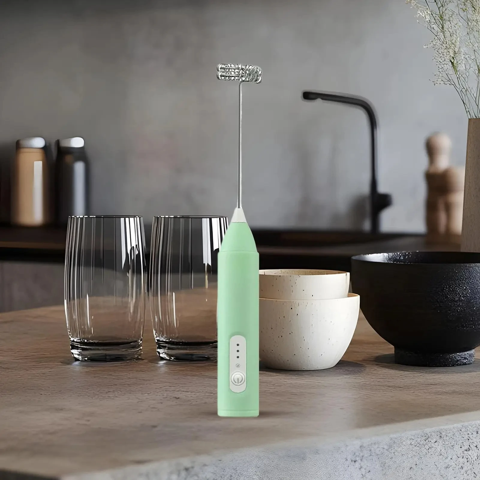 전기 계란 거품기, 휴대용 우유 거품기, 휴대용 음료 커피 머신, 3단계 가정용 주방 잼 믹서