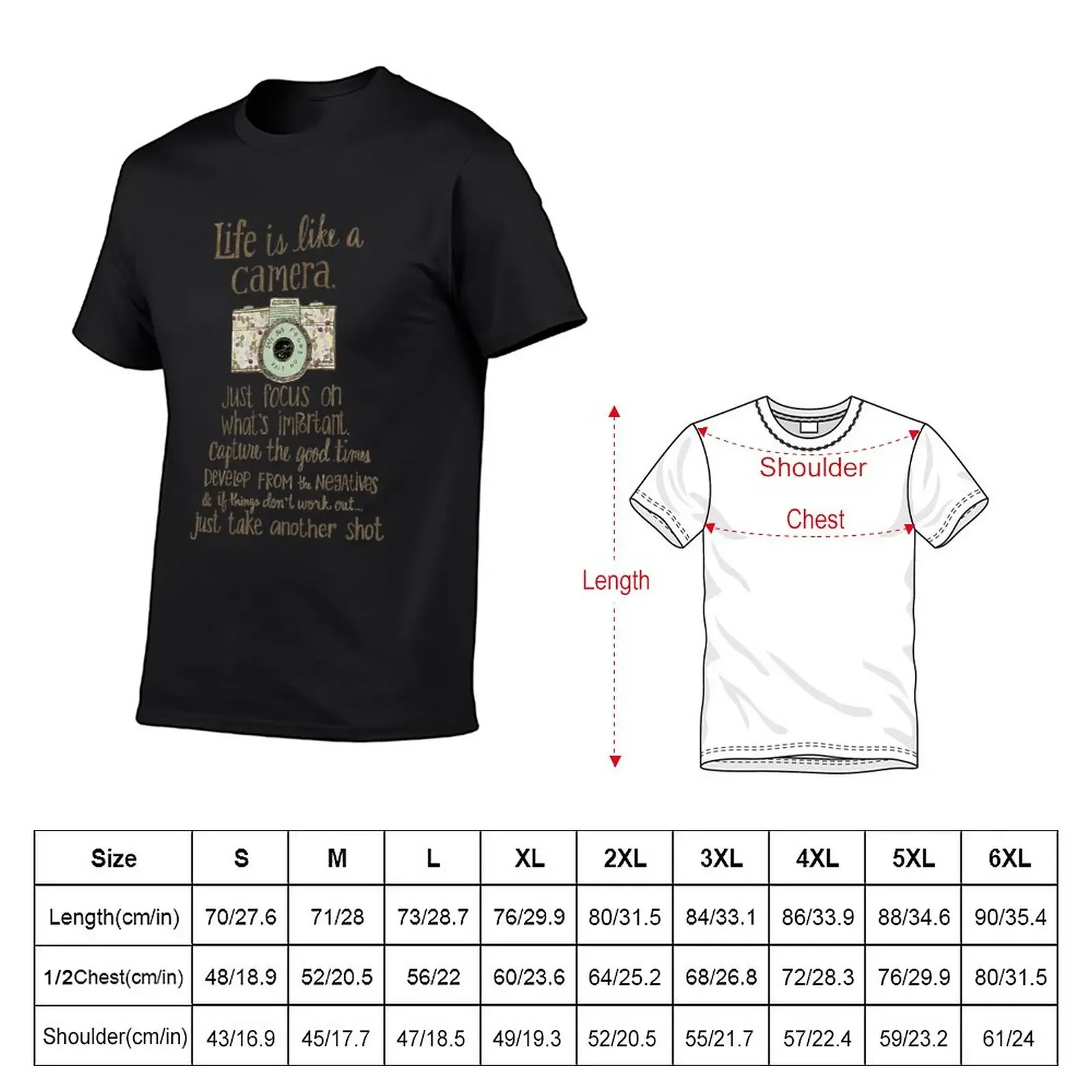 New Life Is Like A Camera T-Shirt sports fan t-shirts vintage t shirt mens t shirt graphic