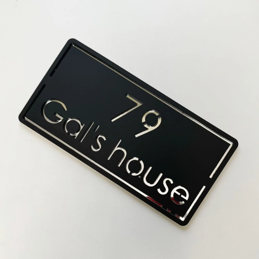Modern Acrylic House Number Door Plates Customized Letter Family Name Address for Shop Bar Apartment Villa Home Hotel Mailbox