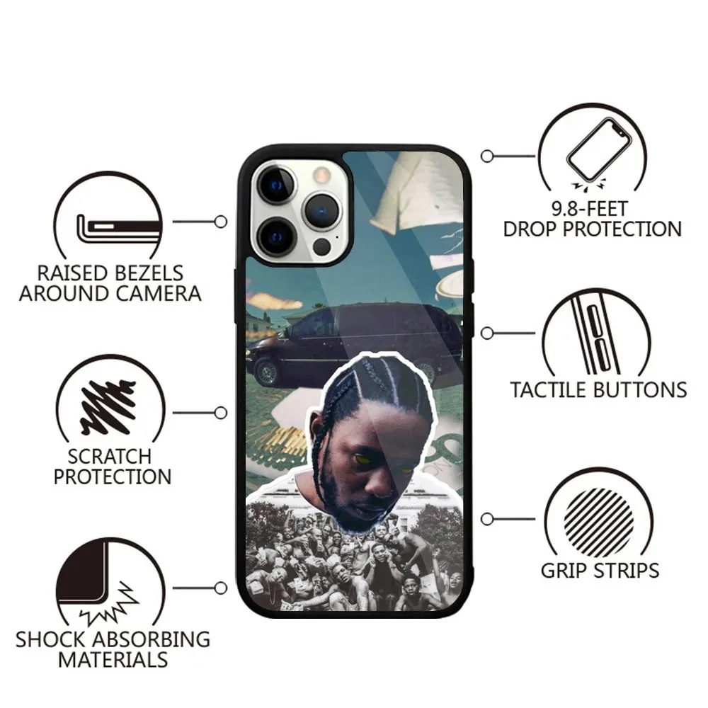 Rapper K-Kendrick L-Lamar Phone Case For iPhone 16,15,14,13,12,11,Plus,Pro,Max,Mini Magsafe Magnetic Wireless Charging