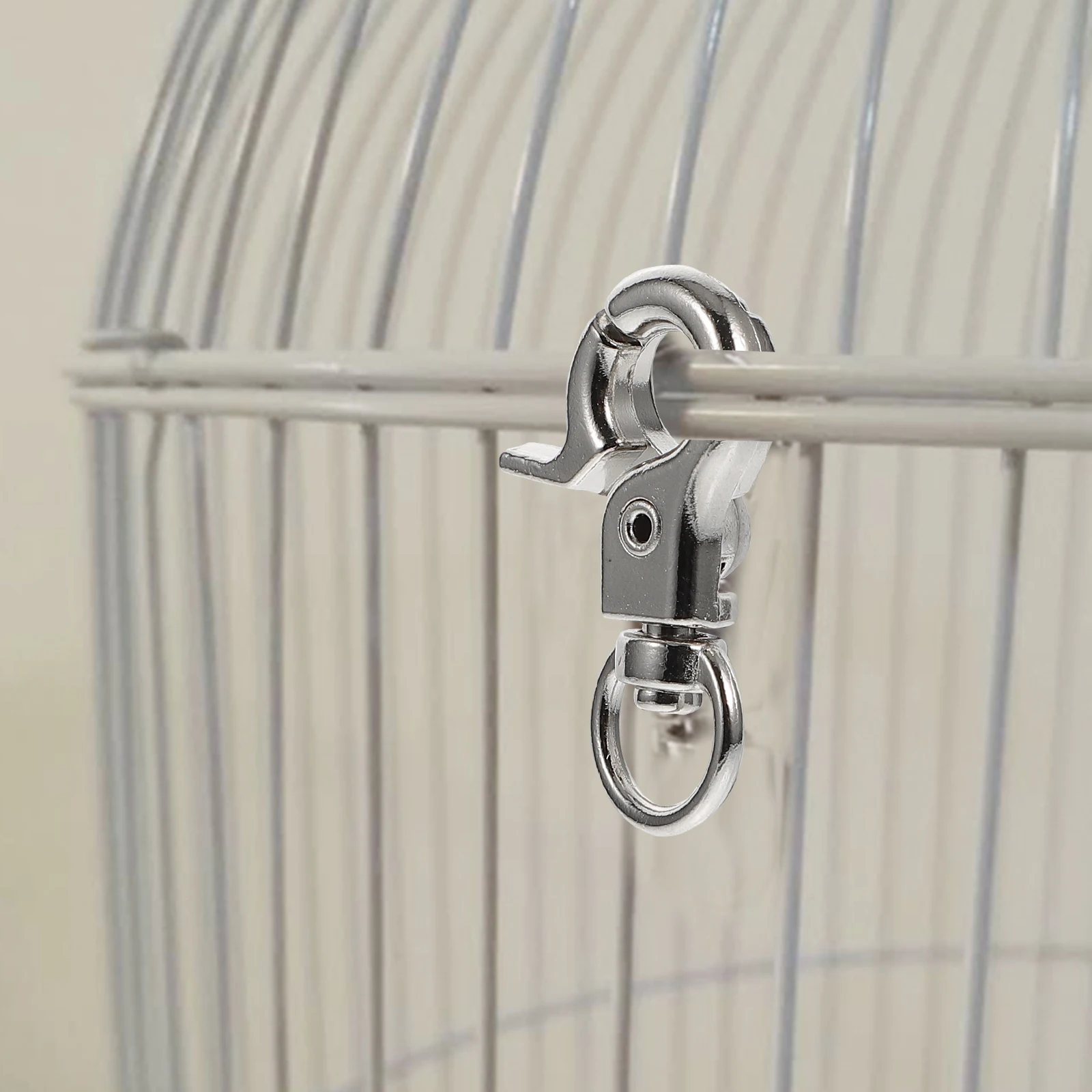 

10pcs Parrot Cage Door Locks Stainless Steel Birdcage Clips Safety Buckles Cage Accessories Metal Snaps Pet Birds