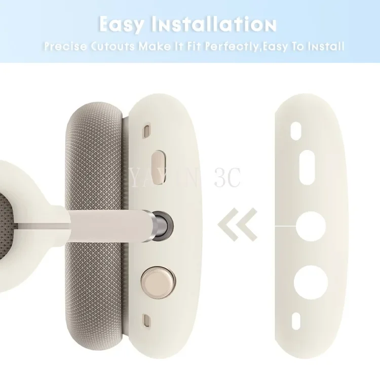 3-in-1-Silikon-Schutzhülle für AirPods Max 1/2 Headset: Ohrpolster-Schutz / Ohrenschützer / Kopfband, stoßfest und berührungssicher – Detail 6