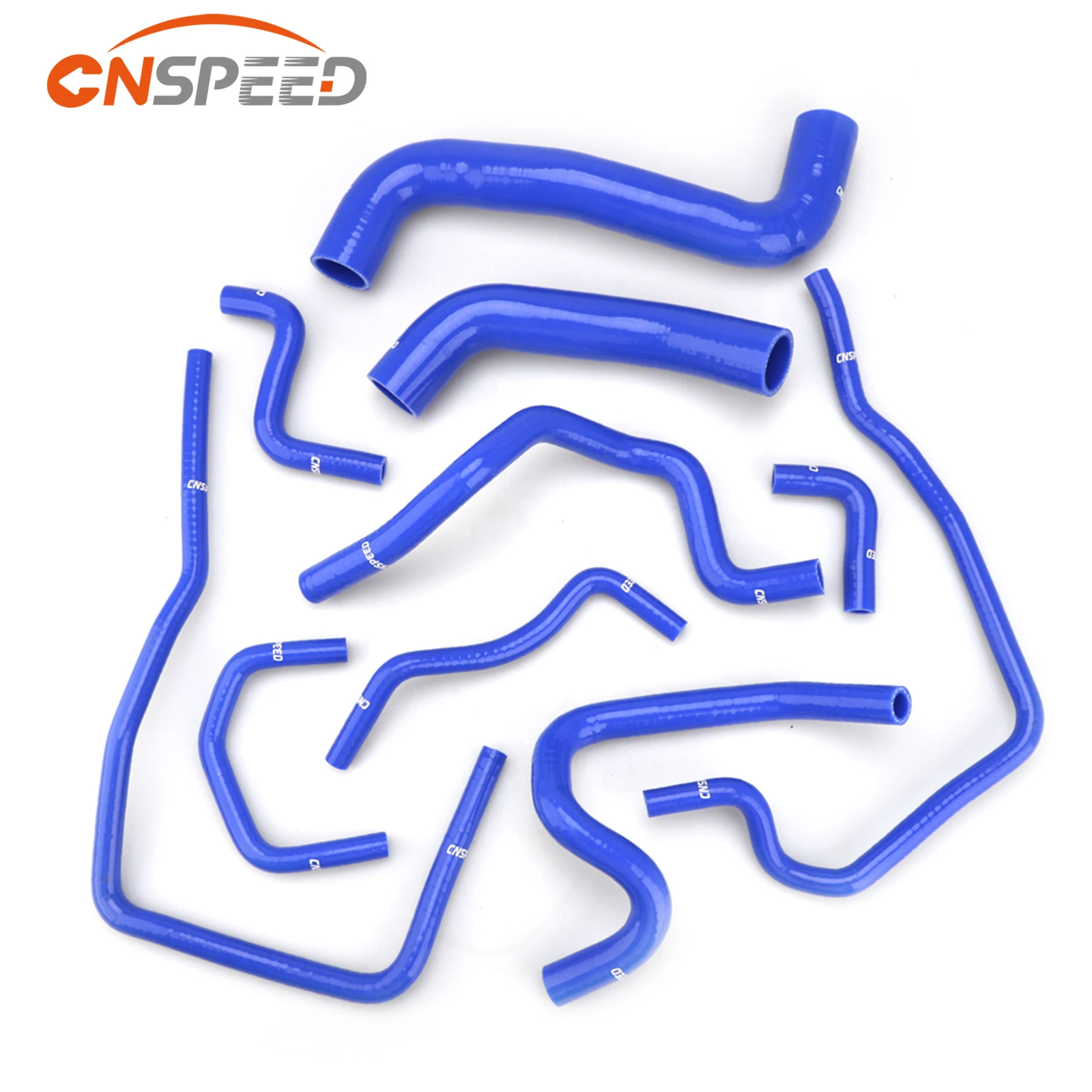 CNSPEED Blue 10 Pcs Silicone Radiator Coolant Hose Silicone hose kit For Subaru Impreza WRX/STi GDB EJ20