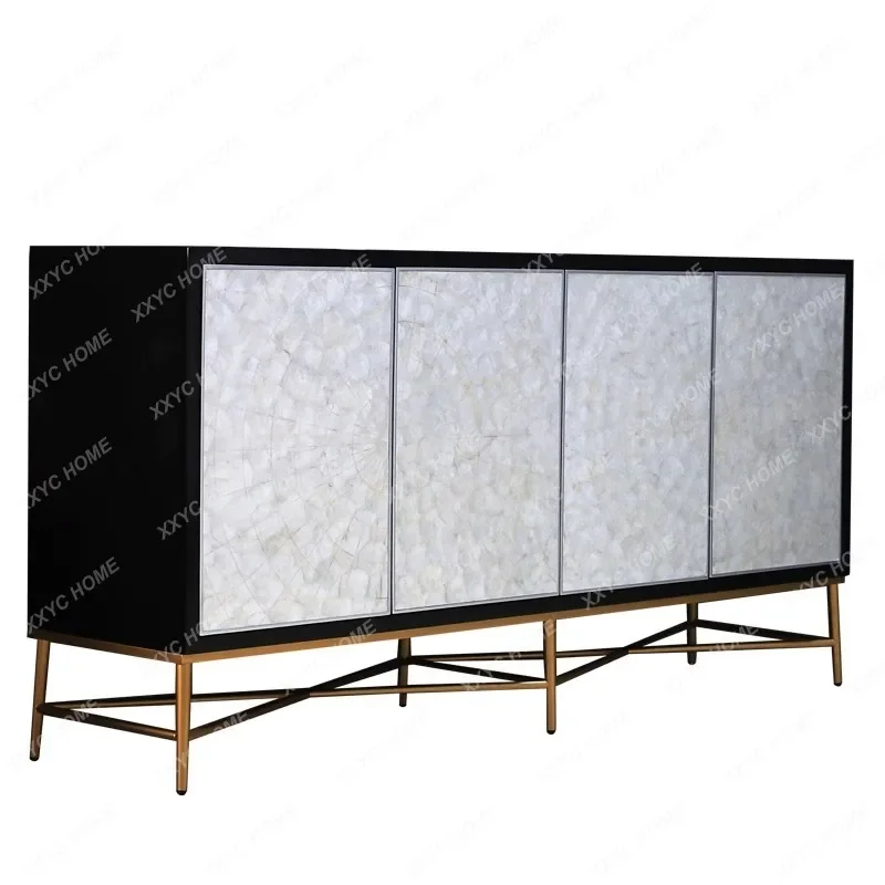 A Shell entrance light luxury dining side cabinet home storage partition cabinet