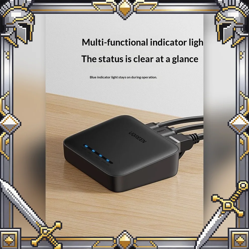 UGREEN 10941 Wireless USB Print Server Network Printer Sharing Adapter Automatic Queue Switching.