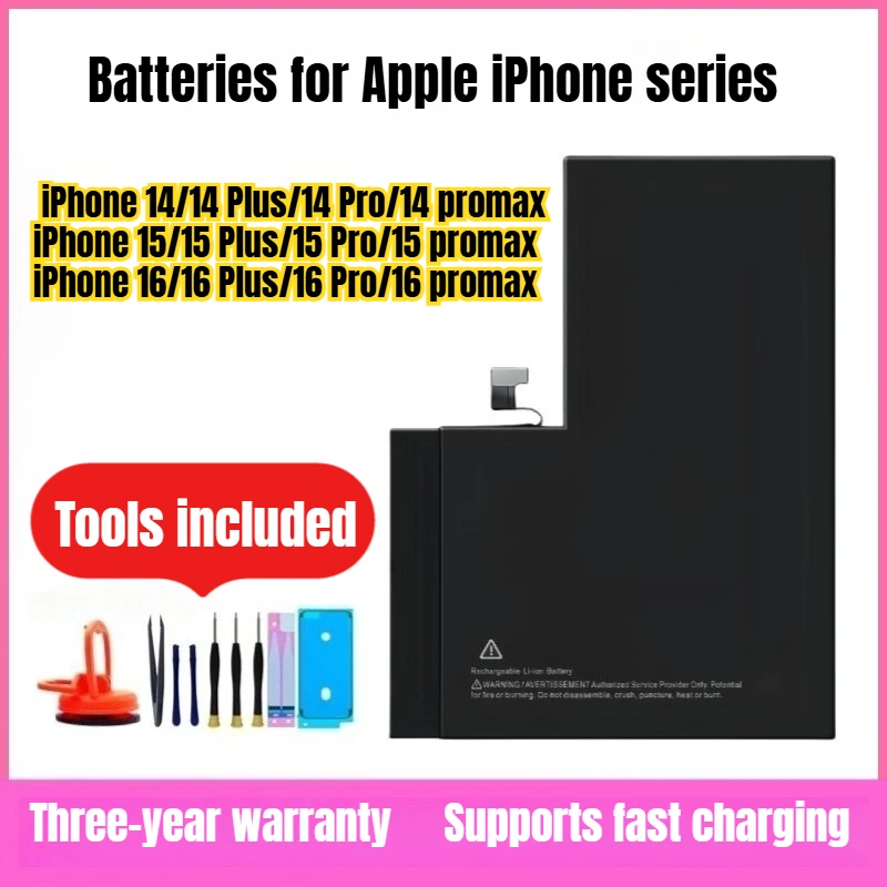 

Applicable to Apple 16 15P iPhone 16 Pro max 14plus 14pro15Pro 16plus original iPhone battery large capacity
