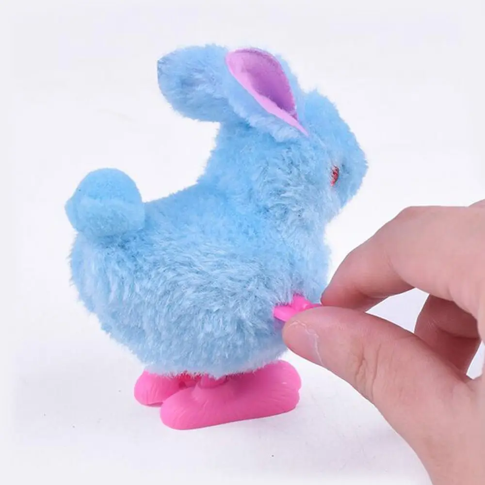 Modèle de lapin de dessin animé en plastique pour loisirs classiques, belle horloge de printemps, jouets de saut