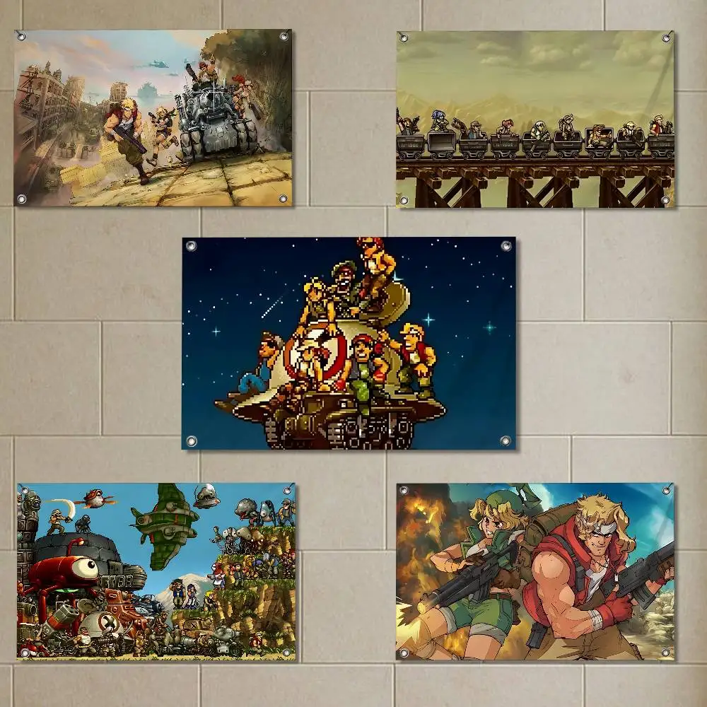 

game Pixel Metal Slug for party camping living room bedroom carnival booth interior decorations Flags