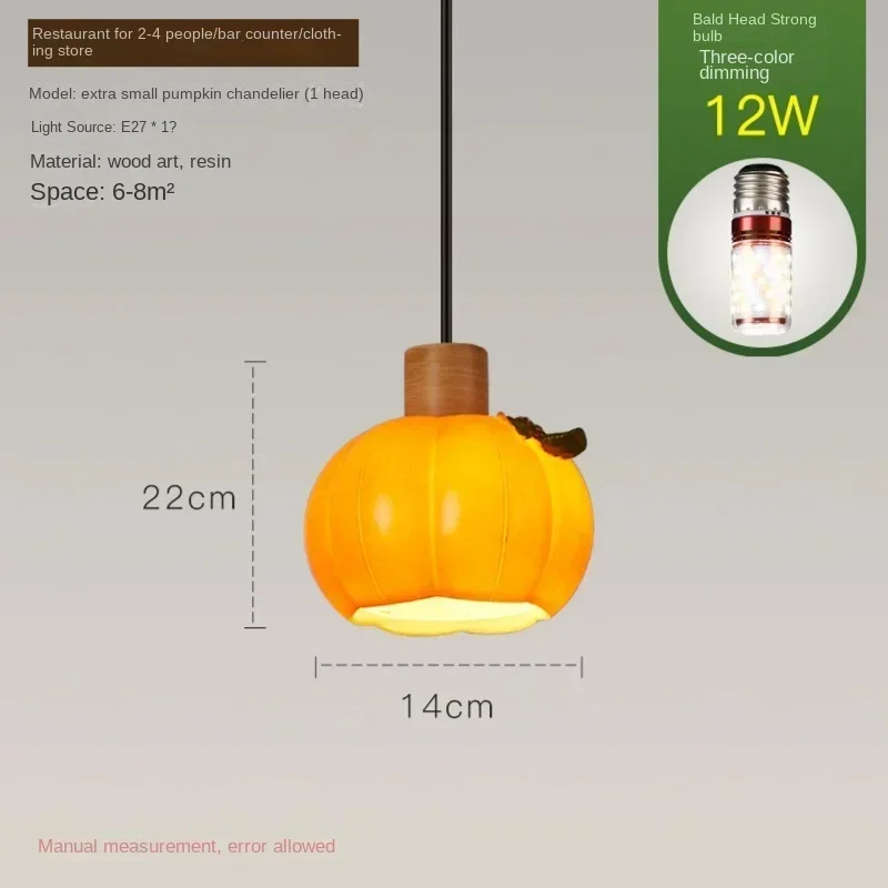 

lantern Pumpkin chandelier retro B&B restaurant bar bedroom living room restaurant creative chandelier