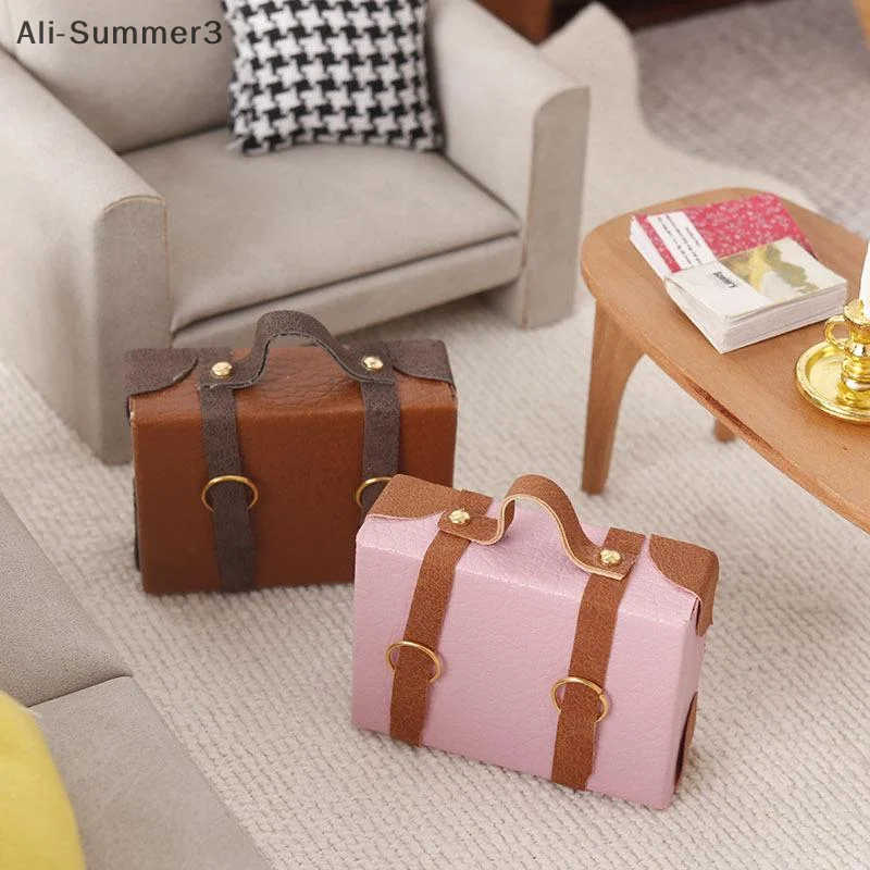 1:12 Valigetta in miniatura per casa delle bambole Valigia Modello Decor Accessori per casa delle bambole giocattolo