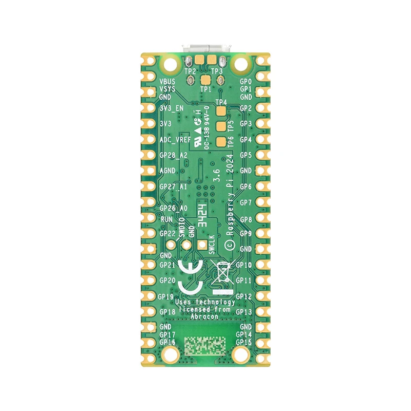 Chip microcontrolador Raspberry Pi Pico 2 W RP2350 Dual-Core Arm Cortex-M33 e Hazard3 RISC-V Suporte Wi-Fi 4 Bluetooth 5.2
