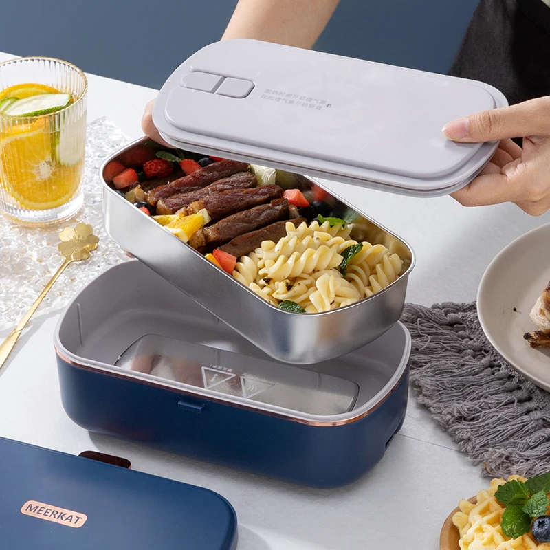 صندوق غداء كهربائي خالي من الماء ، صندوق بينتو محمول ، طباخ أرز ، تسخين ثرموستاتي ، مدفئ طعام للمكتب ، 900 مللي ، 220 فولت