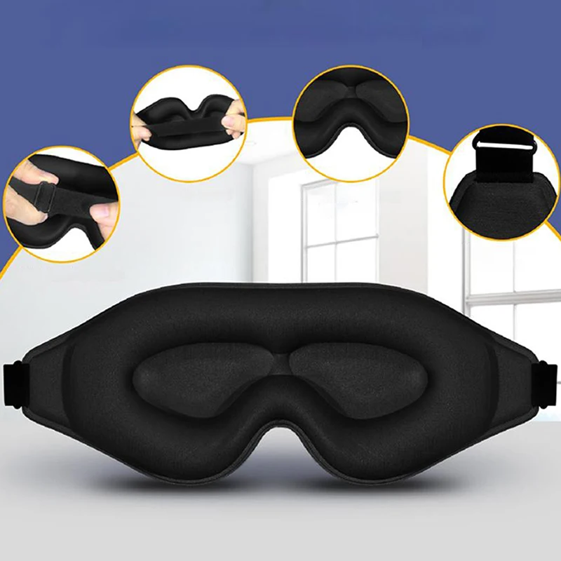 100% Blockout Light Sleeping Mask 3D Sleep Mask For Eyes Memory Foam Soft Eye Mask Blindfold Sleeping Aid Slaapmasker
