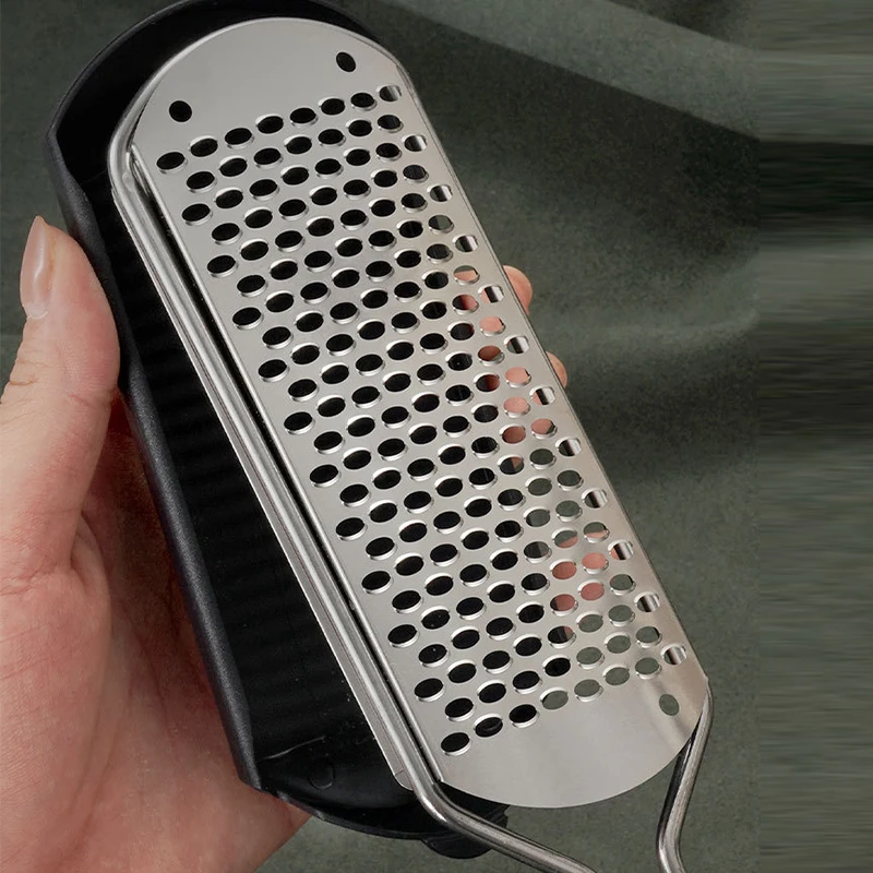 1 قطعة الفولاذ المقاوم للصدأ ملف القدم الاغتصاب الكالس بيليه مزيل الصلب الجلد الميت الحاويات الغسيل لإزالة كعب باديكير سبا أداة