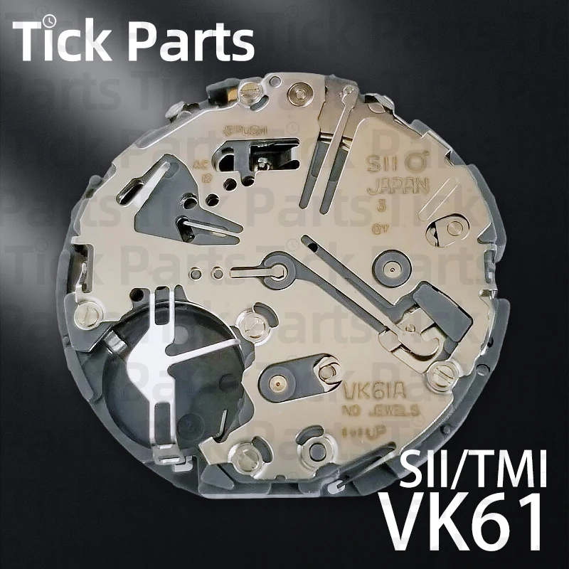 VK61 Quartz Watch Movement Spare Parts Crown Winding Stem Hands Chronograph Watch Repair Tools Universal Accessories