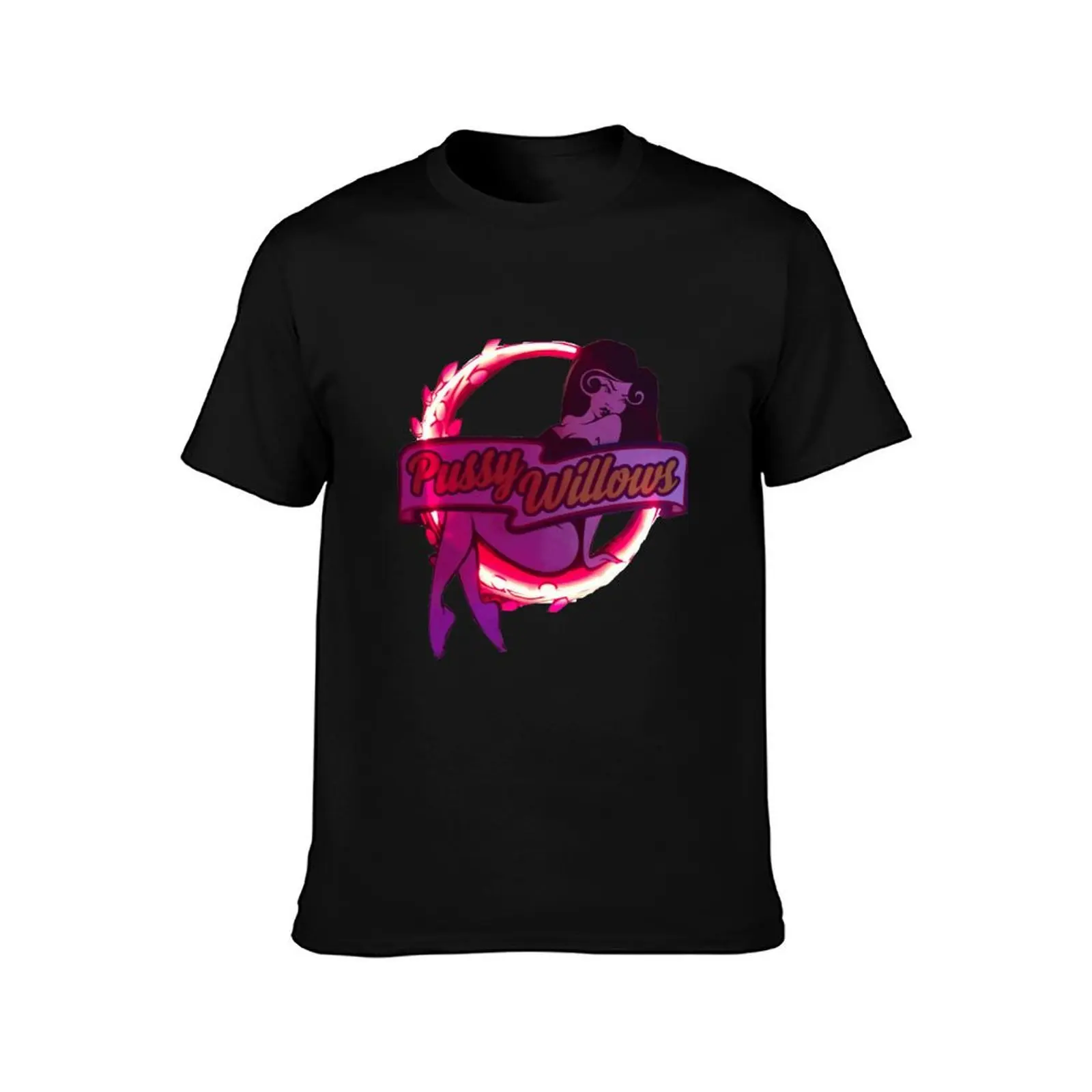 Pussy Willows T-Shirt Summer Casual Cotton Tee Oversized Streetwear Tops Vintage Graphic Print Loose Fit Short Sleeve