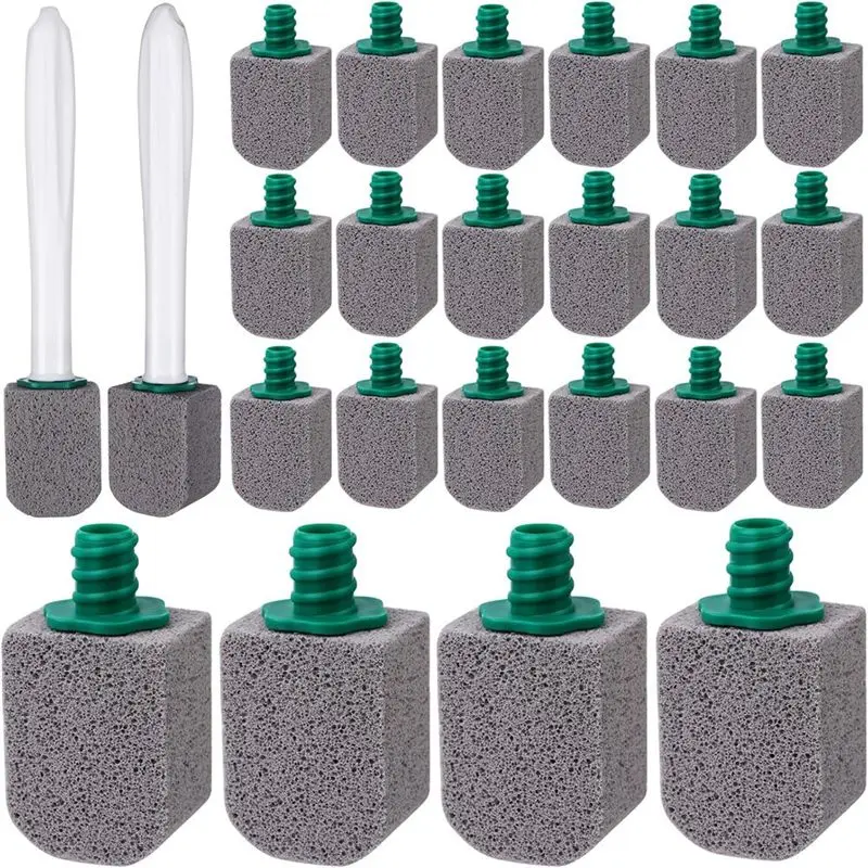 AT44-26 Piezas de piedra pómez limpiadora para inodoros, piedra pómez con mango largo y cepillo para inodoros, para piscinas, bañeras y fregaderos de cocina