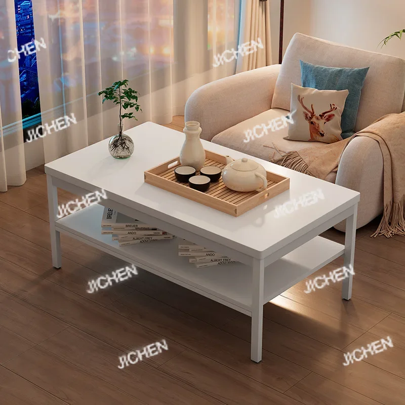 

Журнальный столик для гостиной, маленькой квартиры, офиса, для встреч, спальни, дома, аренда комнаты, простой двухслойный маленький кофе