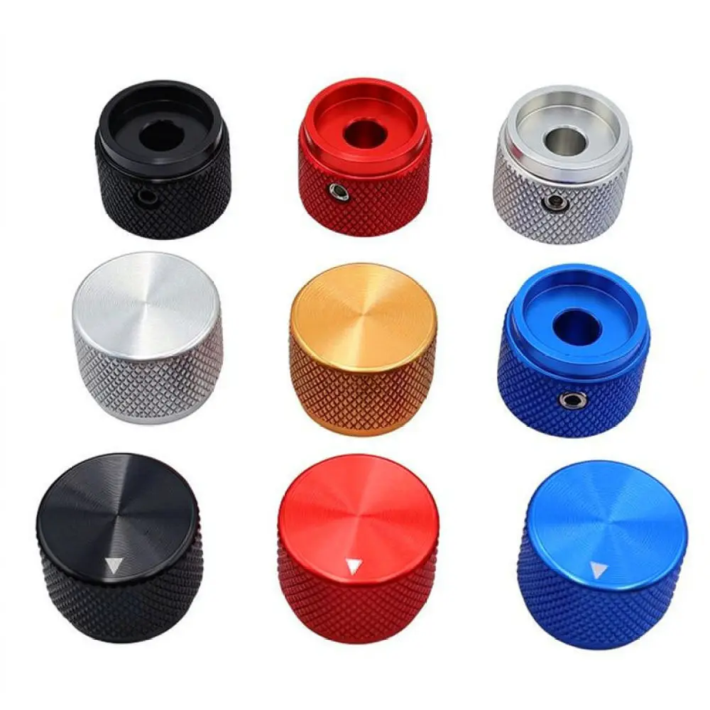 Solid Aluminum Potentiometer Knob 20mm Diameter 6mm Shaft Hole Control Cap For Stereo Receiver Audio Equipment DIY Projects