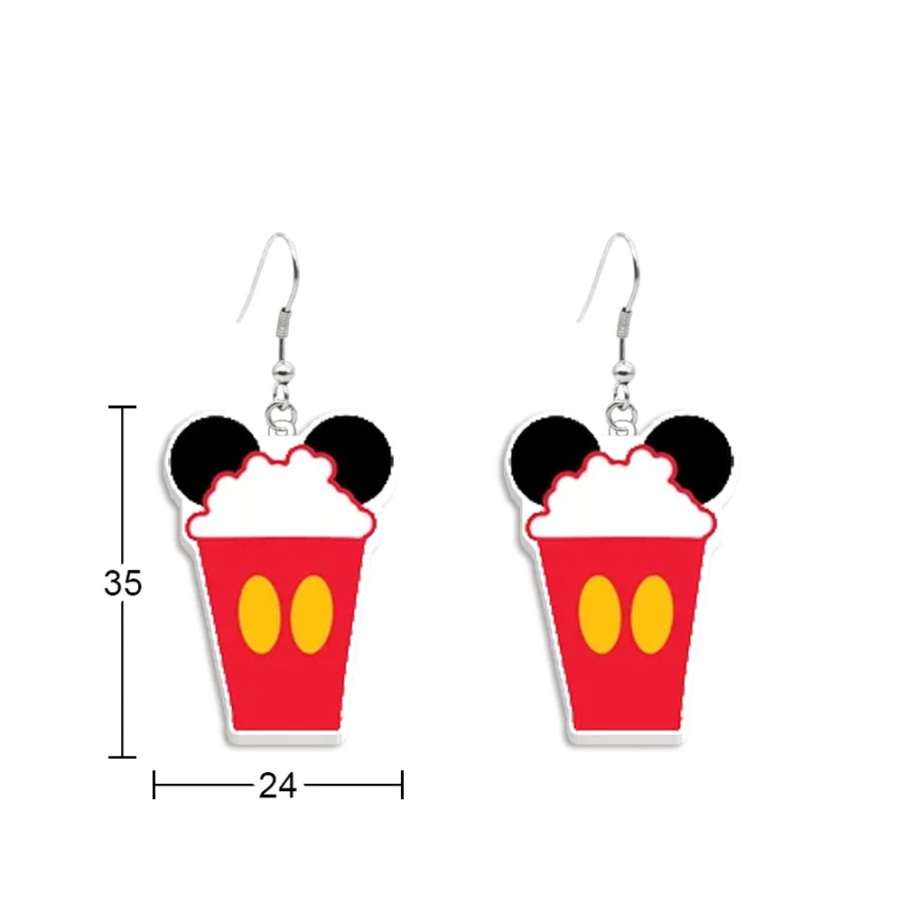 Disney Halloween Mickey Acrylic Colorful  For Women Girls Cute Insect Jewelry Decoration Hanging Pendants Earrings