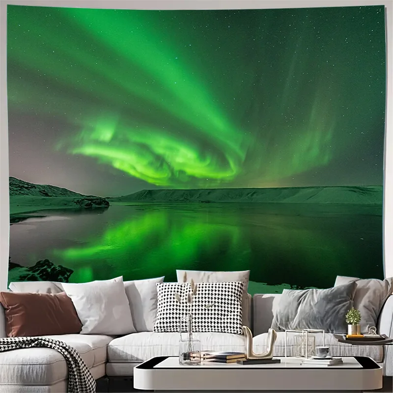 Northern Lights Tapestry Aurora Borealis Wall Hanging Galaxy Space Celestial Room Decor Aesthetic Landscape Home Decor Gift