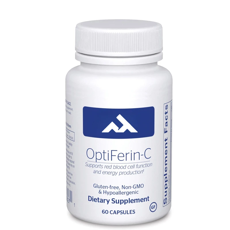 

OptiFerin-C | Iron Supplements Support Healthy Skin, Iron Absorption, and Overall Immune System Health 60 Capsules