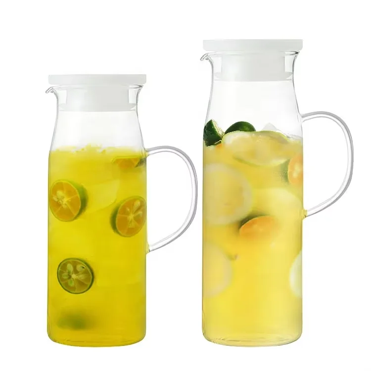 

Large capacity glass cooling kettle with lid handle and filter - a stylish and high-end tool