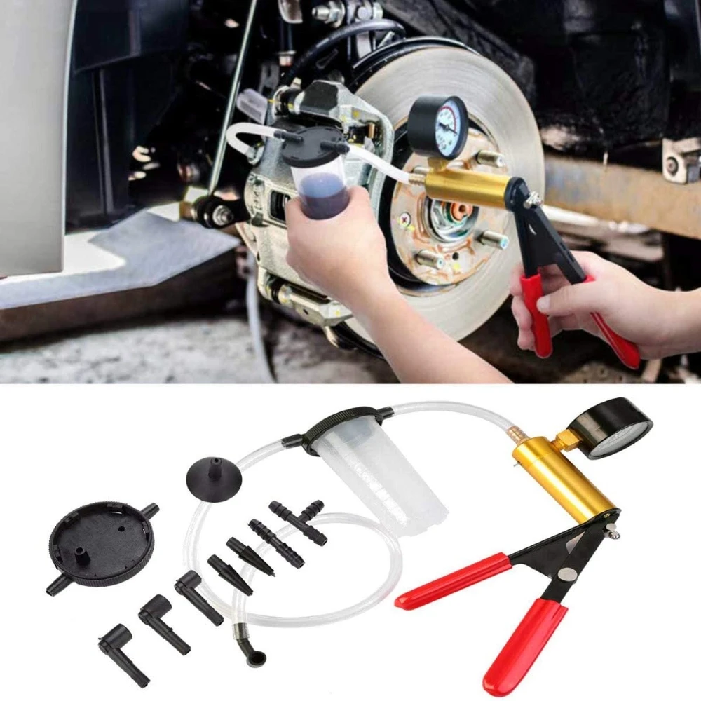 Manual Brake Bleeder Vacuum Pump Kit – Handheld Pistol Vacuum Tester with Pressure Gauge for Car Brake Fluid Bleeding & Automotive Maintenance 6