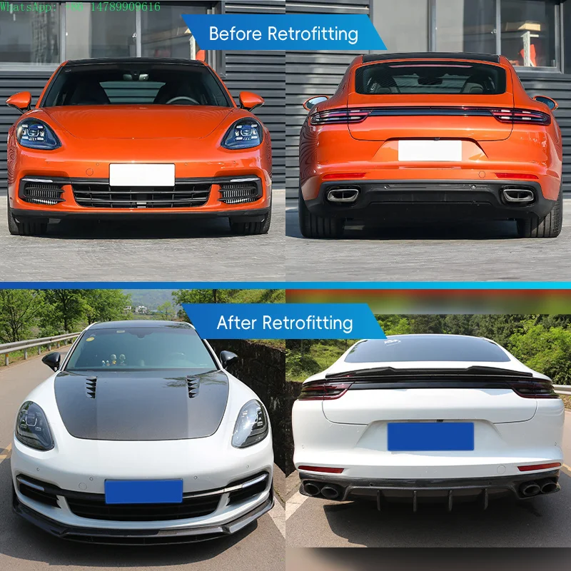 

Customized Automotive Body Modification Kit2017-2023 971 Car Modification Upgrade Front Bumper Carbon Fiber Front Lip Side Skirt