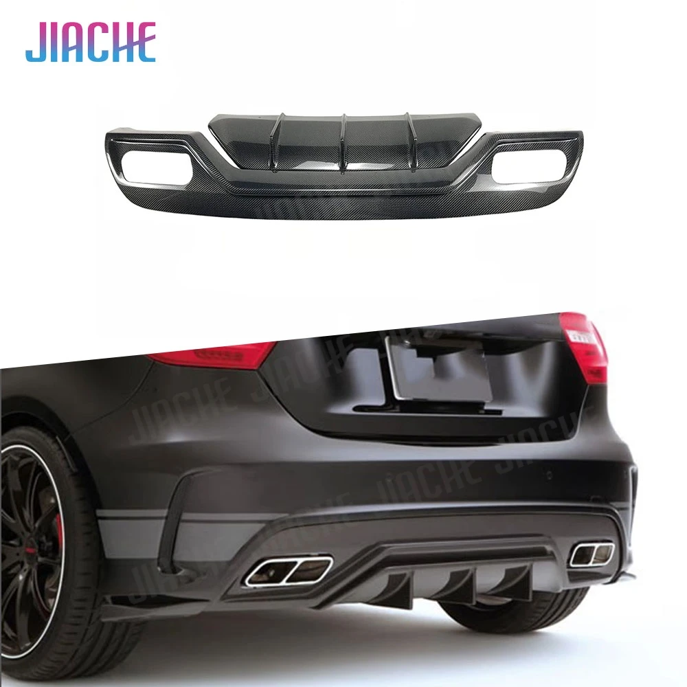 

Carbon Fiber Back Bumper Guard Rear Bumper Lip Body Kit Spoiler for Mercedes Benz A Class W176 A250 A45 AMG 2013-15
