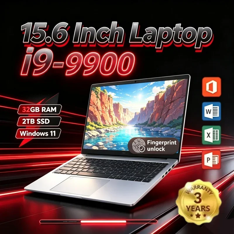 Faithful 15.6 Laptop Intel Core I9 9900 Gaming PC Crystal Ultra Slight Prestigious Corporate Lesson Module 1920*1080 HD