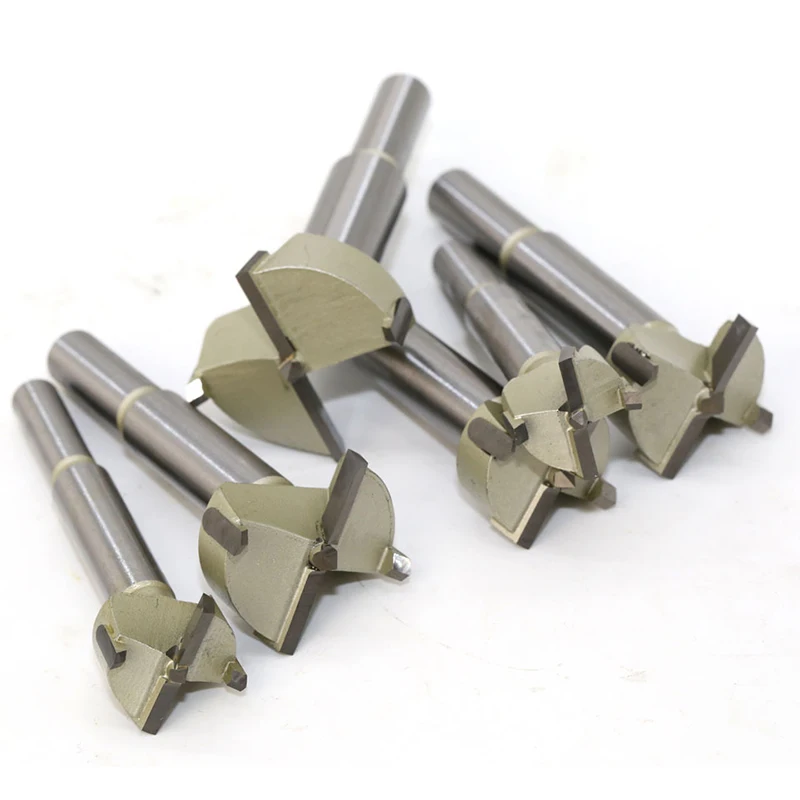 1pcs 15mm-60mm Forstner Tips Woodworking Tool Hole Saw Opener Cutter Hinge Boring Drill Bits Round Shank Tungsten Carbide Cutter