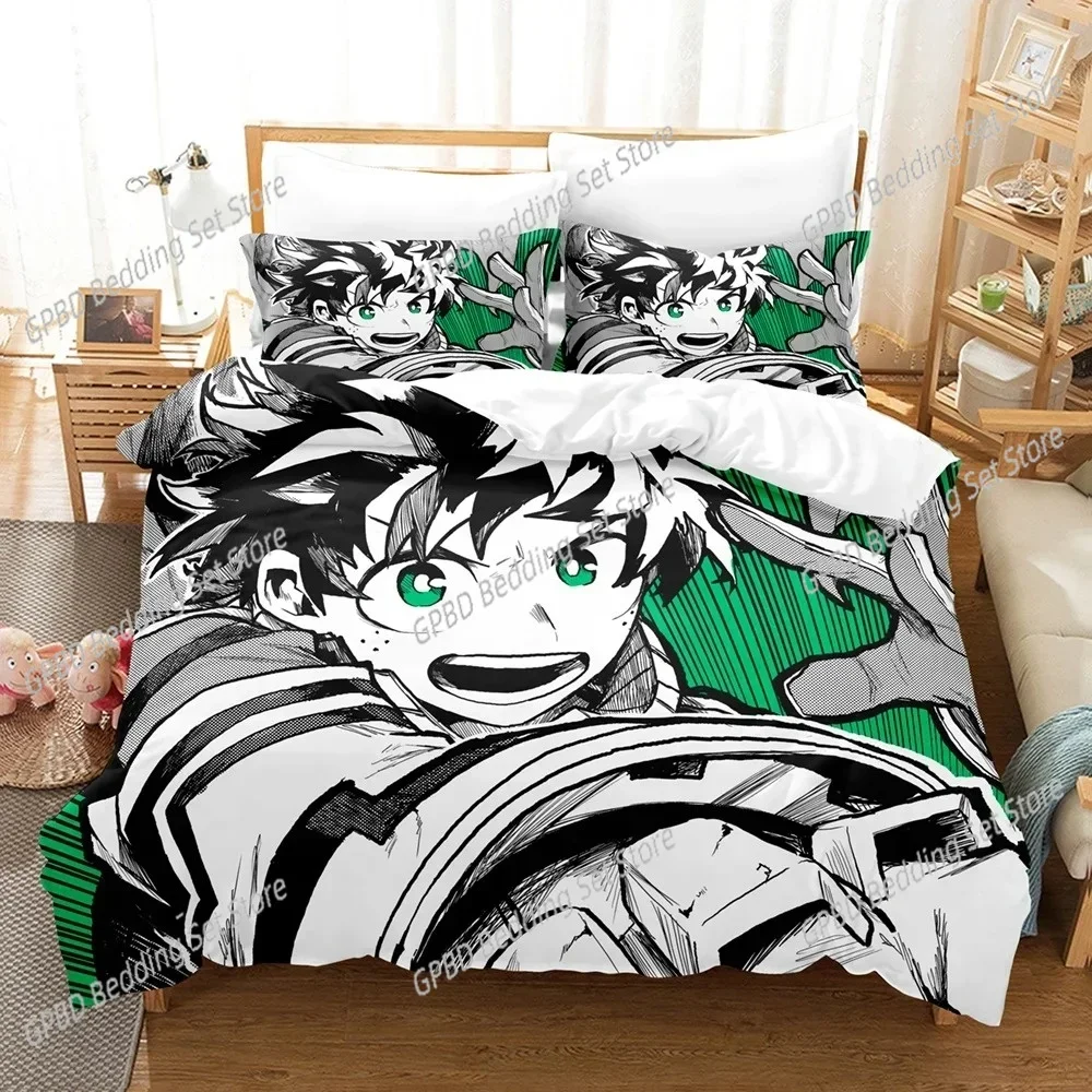 

Anime Bedding Set My Hero Academia Comfortable Duvet Quilt Cover Pillowcase Bedding Set Children Bedroom Decoration Home Textile