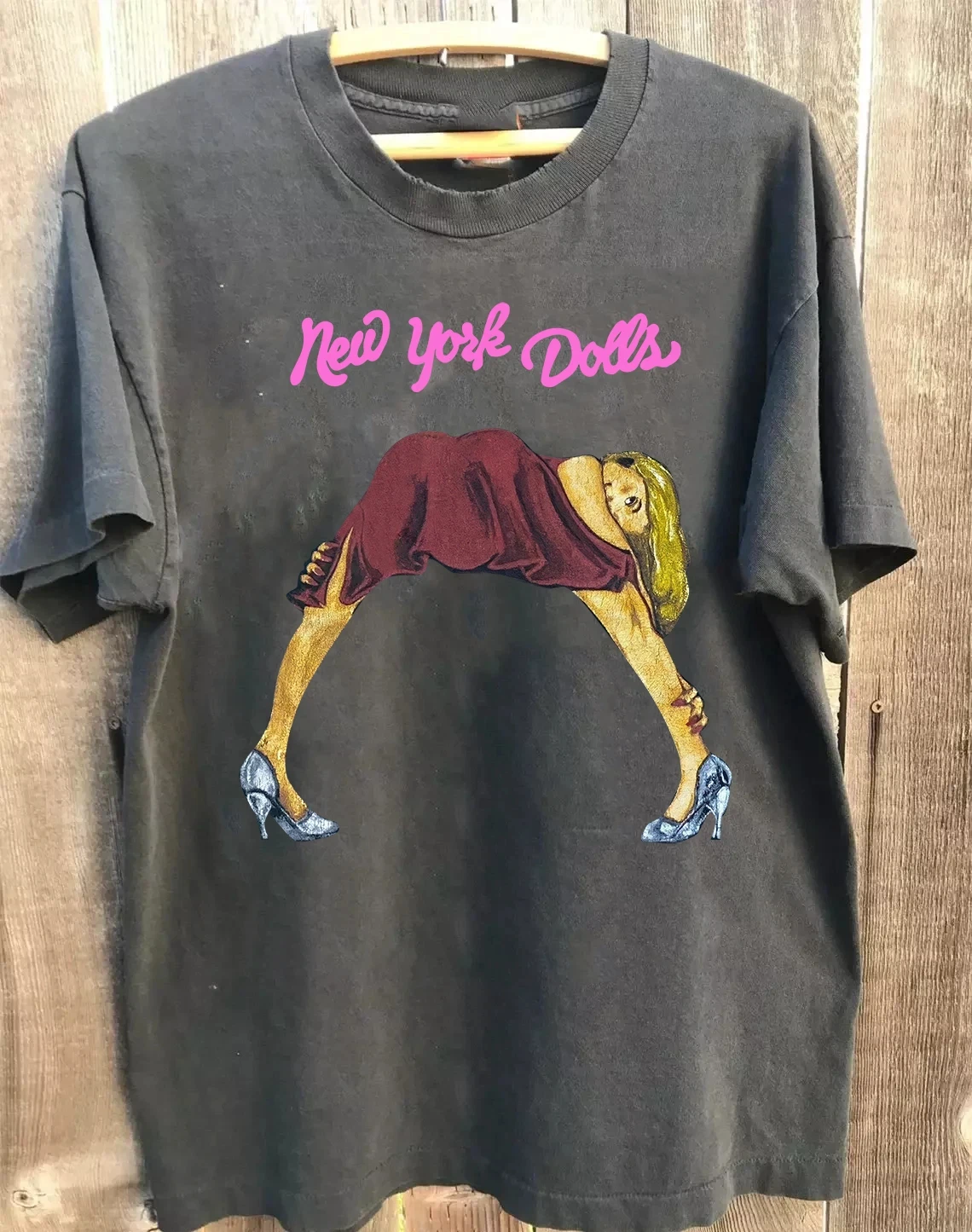 Men's Summer Vintage The New York Dolls T-Shirt Cotton Breathable Tee Men's Round Neck Streetwear Short Sleeve