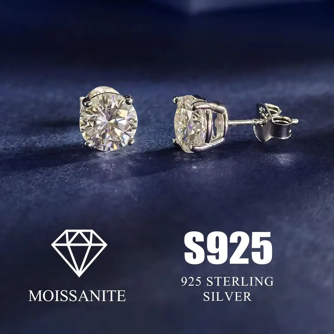 

3mm 4mm 5mm 6mm 7mm Moissanite Earring 925 Sterling Silver Stud Earrings for Women Engagement Mother's Day with Gra Certificate