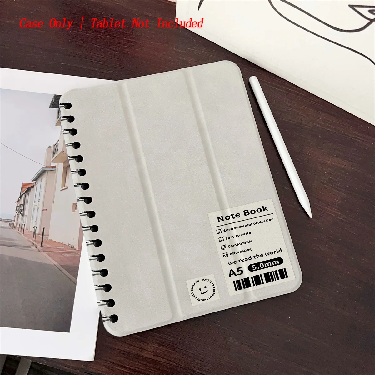8 Fresh Style Printed iPad Case, 360° Rotating Stand & Pen Slot,Book Style, Auto Sleep/Wake, Compatible with Various Apple iPads