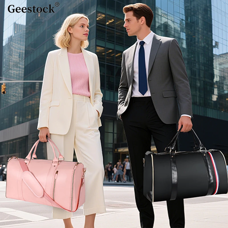 

Geestock Convertible Duffle Garment Luggage Carry On Weekend Bag Travel Duffel Tote Bag Yoga Gym Bag for Business Trips Sport