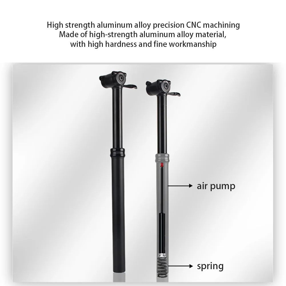 

Mountain Bike Air Pressure Lift Seat Tube 28.6/30/30.4/30.9/33.9mm Aluminum Alloy Manual Telescopic Adjustment Suspension Rod