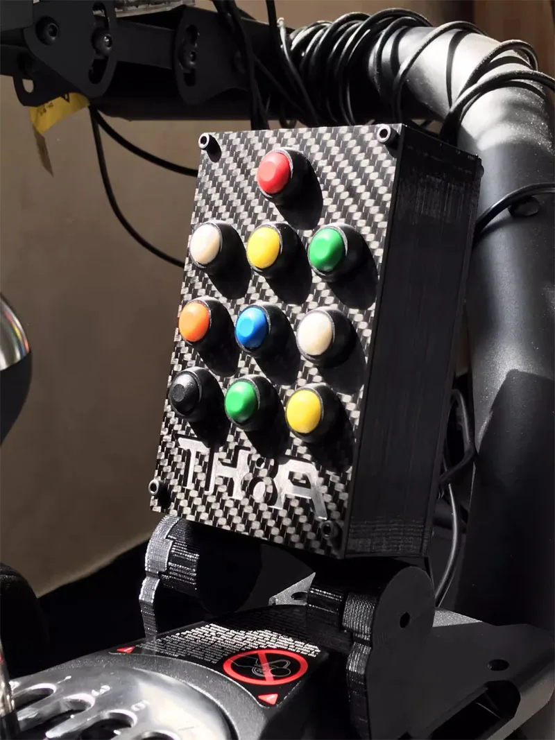 

Simulated Racing Game Center Console Box with Real Carbon Fiber Panel for PC Thrustmaster TH8A Plug and Play