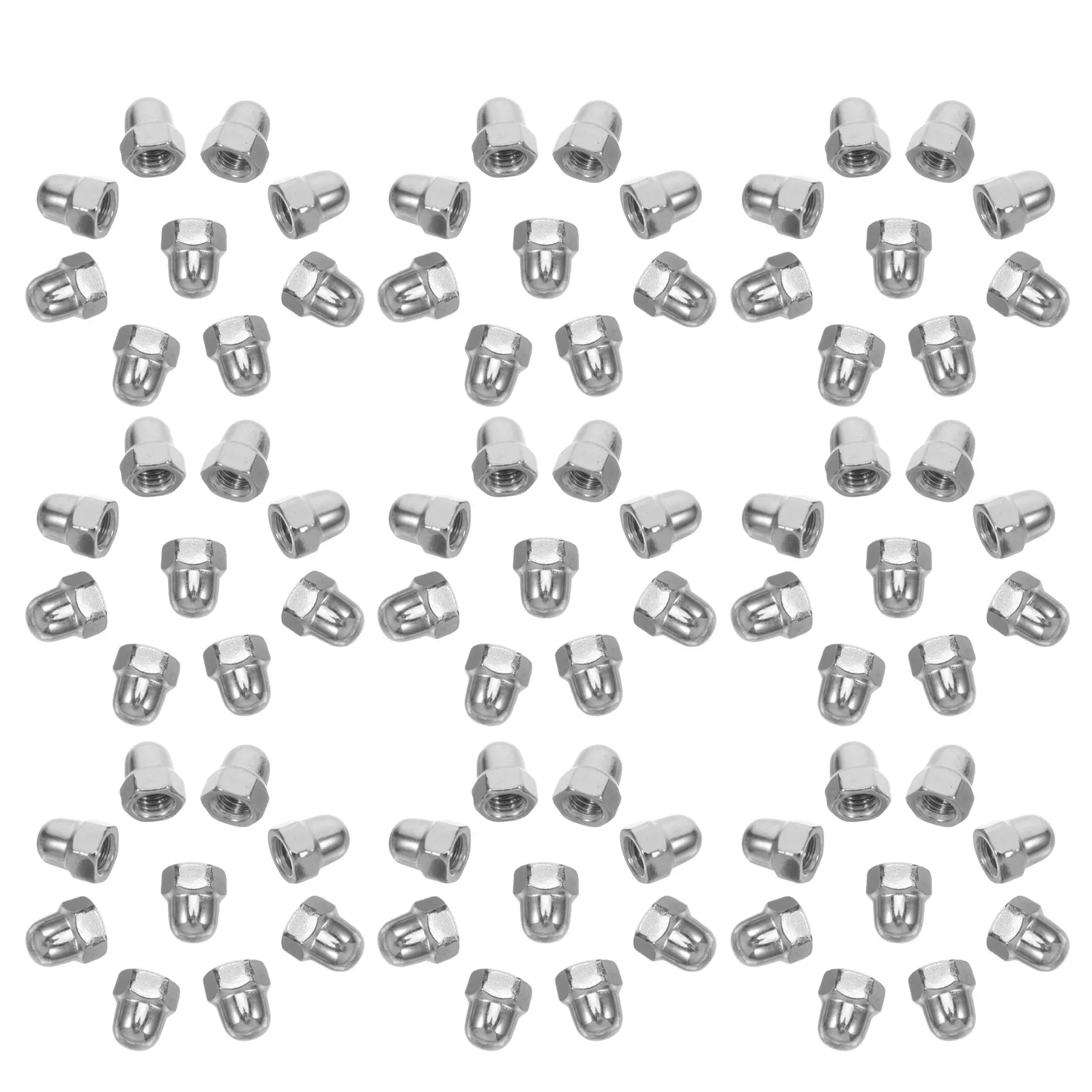 60Pcs Stainless Steel Hexagon Cap Nuts Dome Head Acorn Nut Protection Cap for Mechanical Equipment Furniture Deck Fence Post