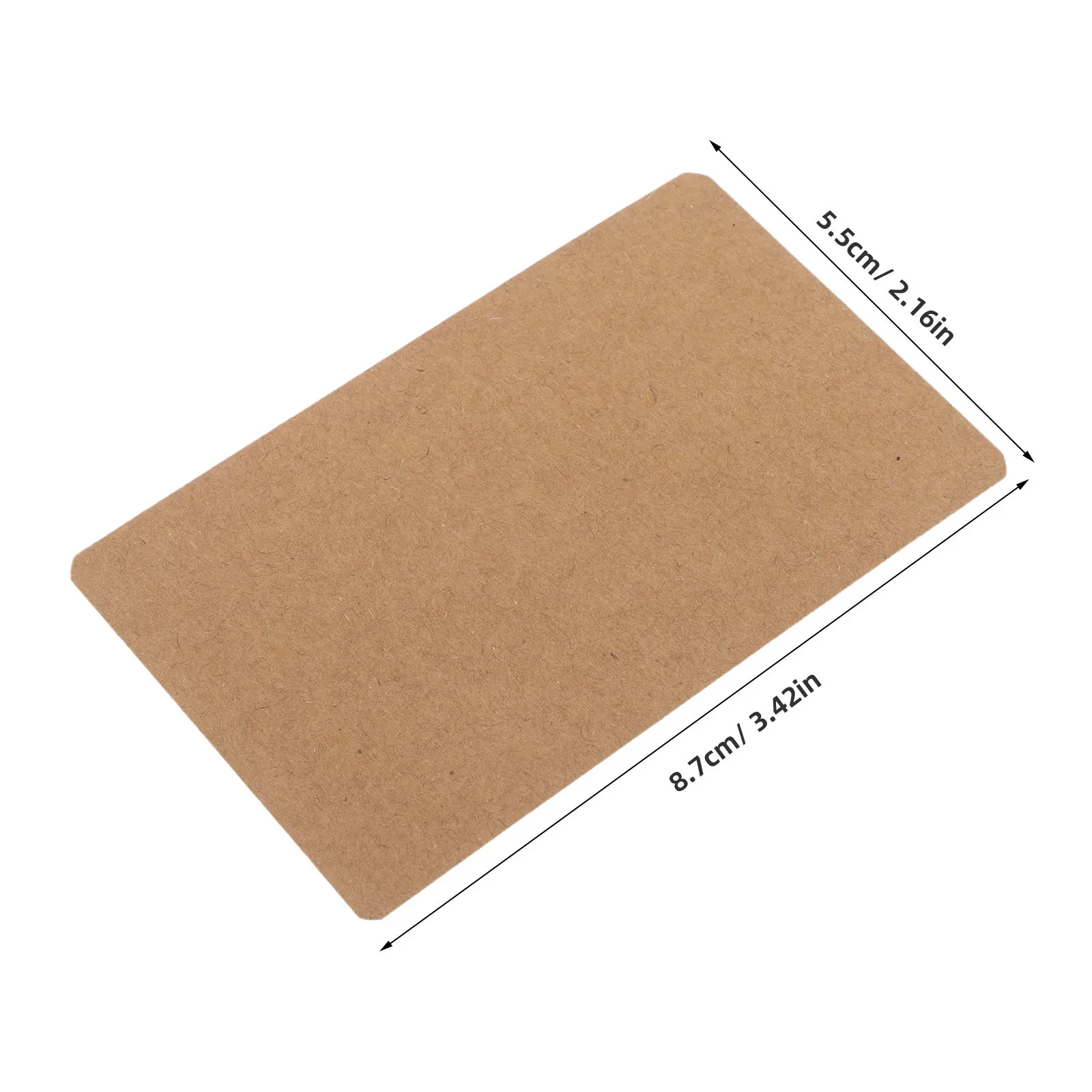 500Pcs Blank Kraft Cards Small Thick Paper Rounded Corners 3.4 X 2.1 Inches Office School Crafts DIY Message Notes Mini Memo