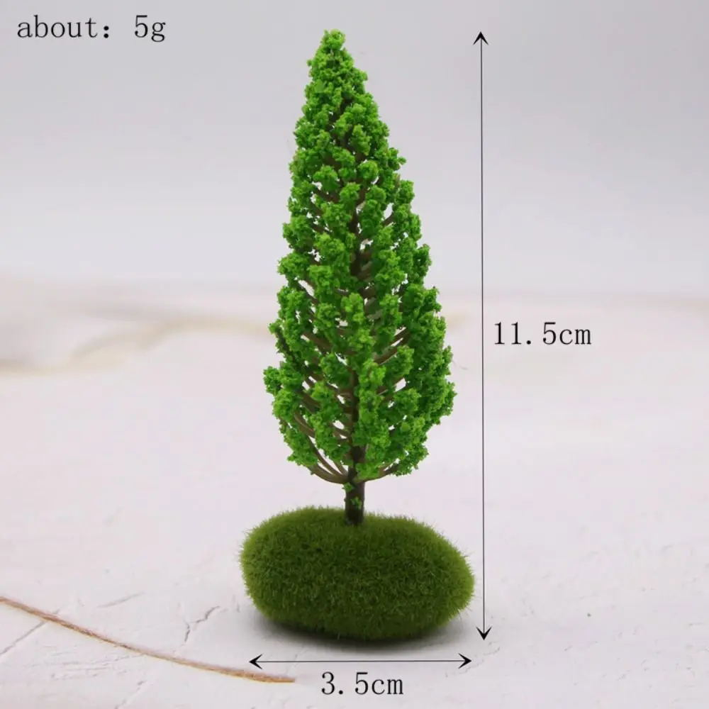 

Plastic Model Trees Natural Green Artificial Moss Rocks/Wooden Base Fake Trees Simulation Dollhouse Mini Tree