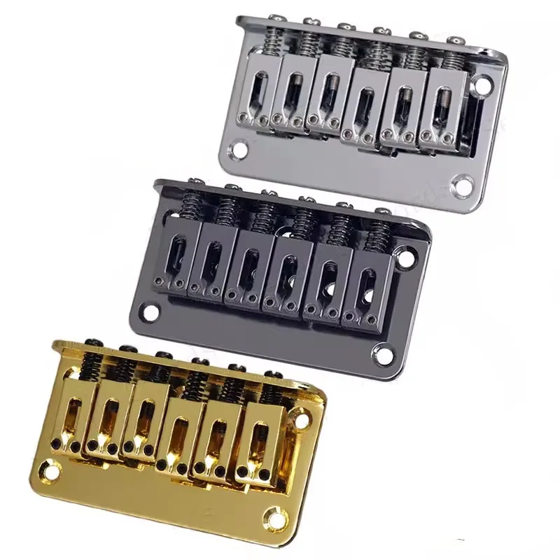Juego de Cuerdas para Guitarra Eléctrica Plateadas Doradas, Puente Hardtail de Carga Superior, Accesorios para Instrumentos Musicales