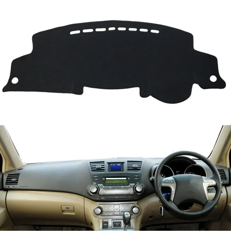 

Car Dashboard Cover Mat Pad Dashmat Sun Shade Instrument Carpet Accessories For Toyota Highlander KLUGER 2008 2009-2012 2013 RHD