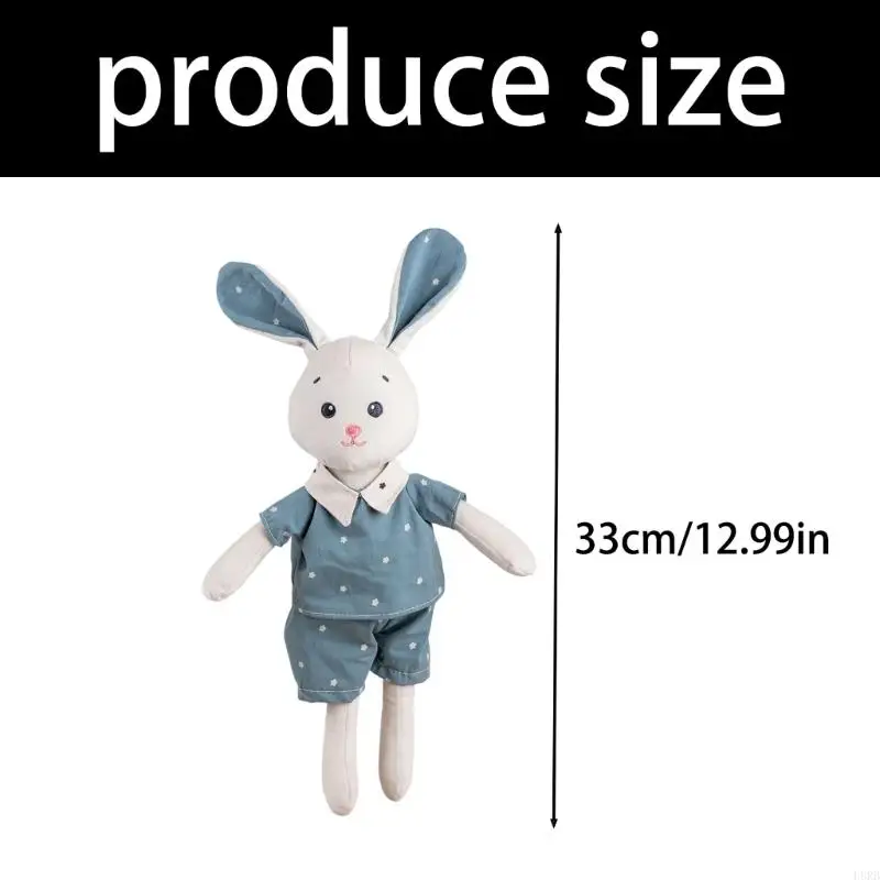 Soft Plush Rabbit Doll Dressingup Sleeping Doll Comfort Toy For Kids Toddler L8RB