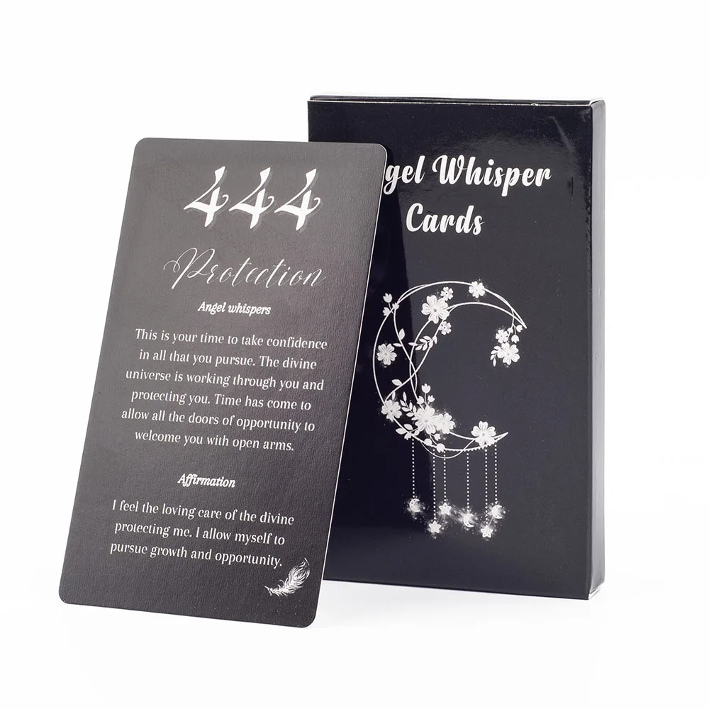 26Pcs Angel Whisper Cards Fun English Version Fortune Telling Divination Tarot Board Game  Family Party Number Affirmation Card