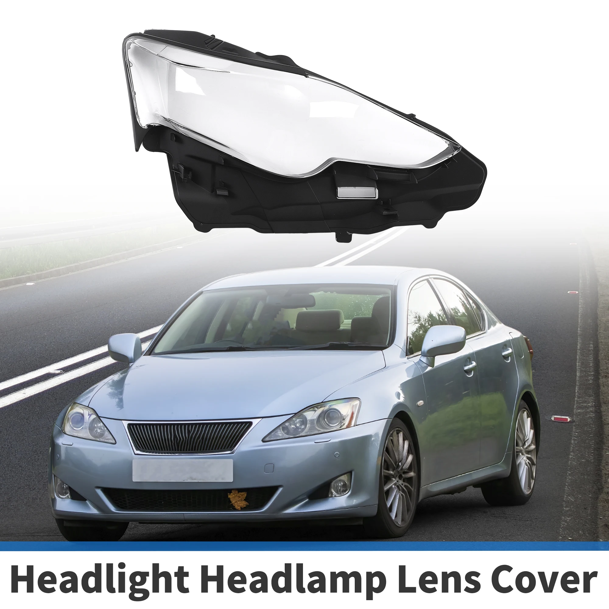 

UXCELL Car Headlight Lens Cover Headlight Headlamp Lense Clear Lens Cover for Lexus IS250/IS300/IS350 2013-2016