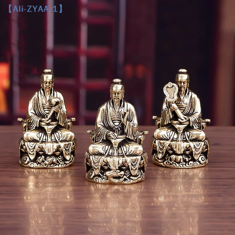 【ZYAA-1】1Pcs Sanqing Tianzun Statue Chinese Taoism Taishang Laojun Crafts Ornament Sculpture Carving Statue Collection