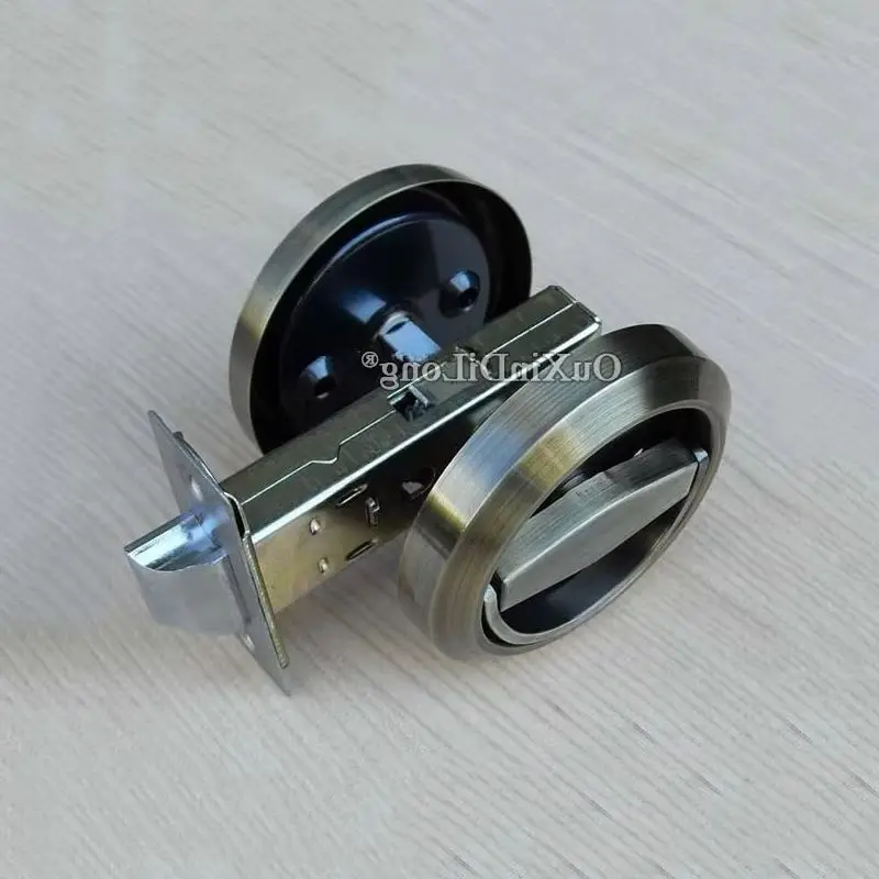 Brand New Stainless Steel Invisible Door Locks Recessed Bronze Cup Handle Door Locks Fire Proof Disk Ring Locks