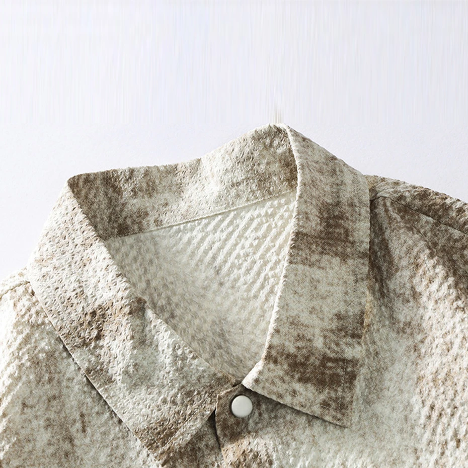 Tie Dye Shirt Men Plus Size 8XL Summer Short Sleeve Shirts Male Fashion Casual Tops Big Size 8XL